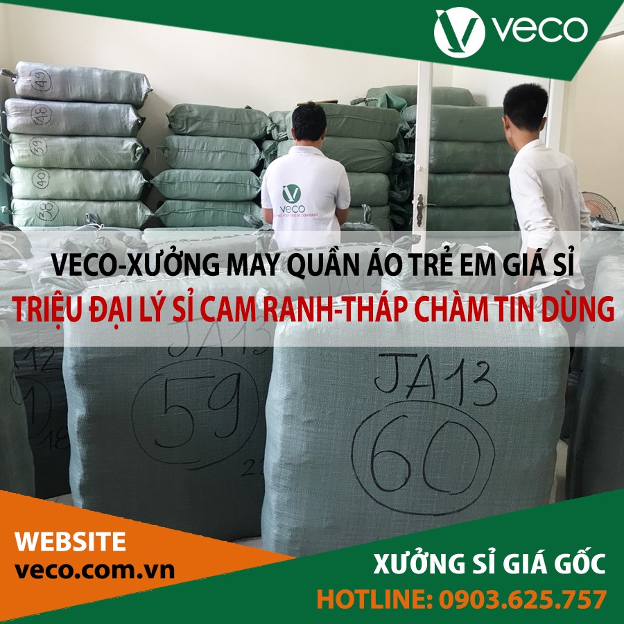 VECO-Xưởng may quần áo trẻ em giá sỉ tại Ninh Thuận